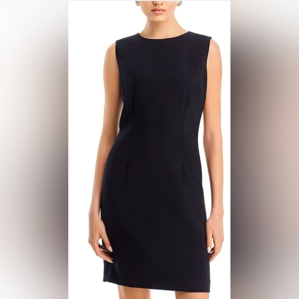 Caroline Rose‎ Classic Sleeveless Sheath Midi Dress: Black